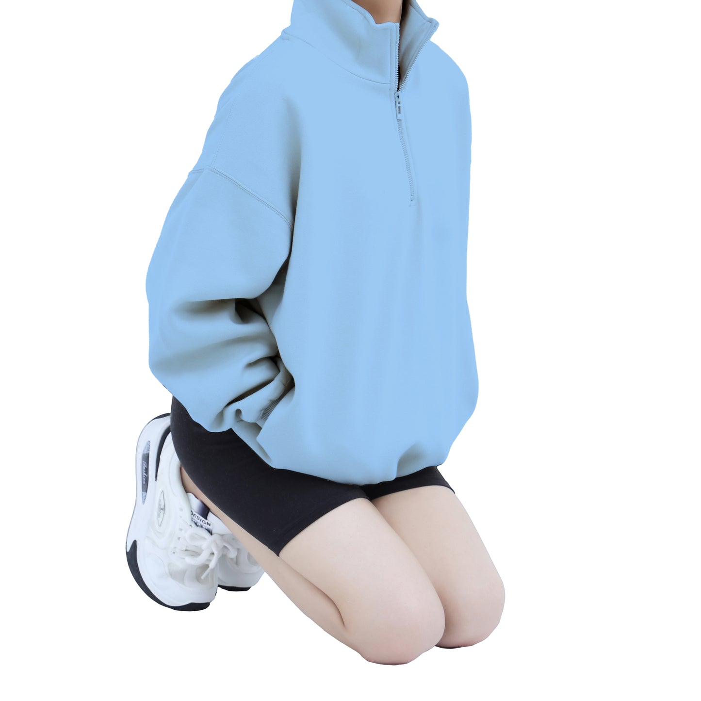 Quarter Zip SweatShirts - Slate Grey