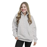 Quarter Zip SweatShirts - Bleached Grey