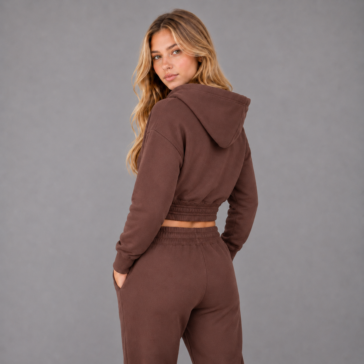 KEYNOO Women's Two Piece Sweatsuit- Chocolate
