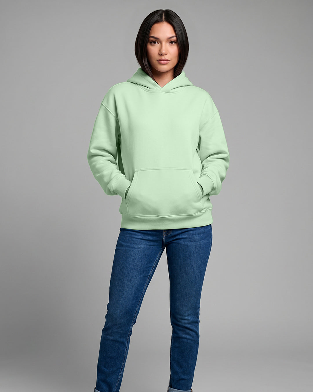 KEYNOO Oversized Pullover Hoodie – Mint