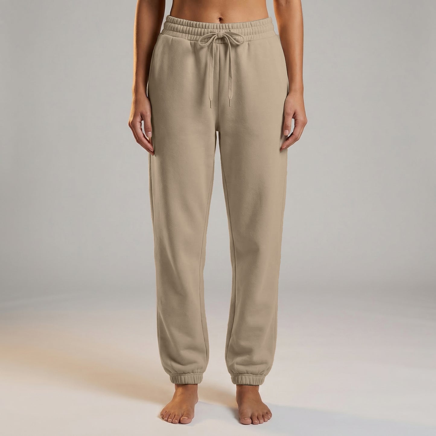 Sweatpant Elastic Bottom- Cream
