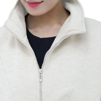 Half Zip Sweatshirts - Oatmeal