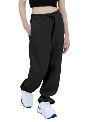 Sweatpants - Open Bottom Black