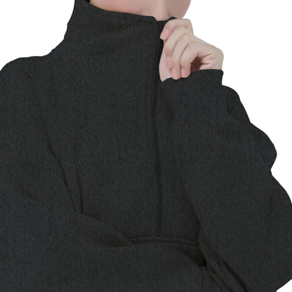 Half Zip Sweatshirts - Oatmeal