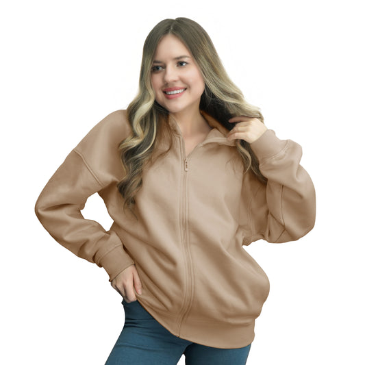 Zip Up Hoodie - Oatmeal