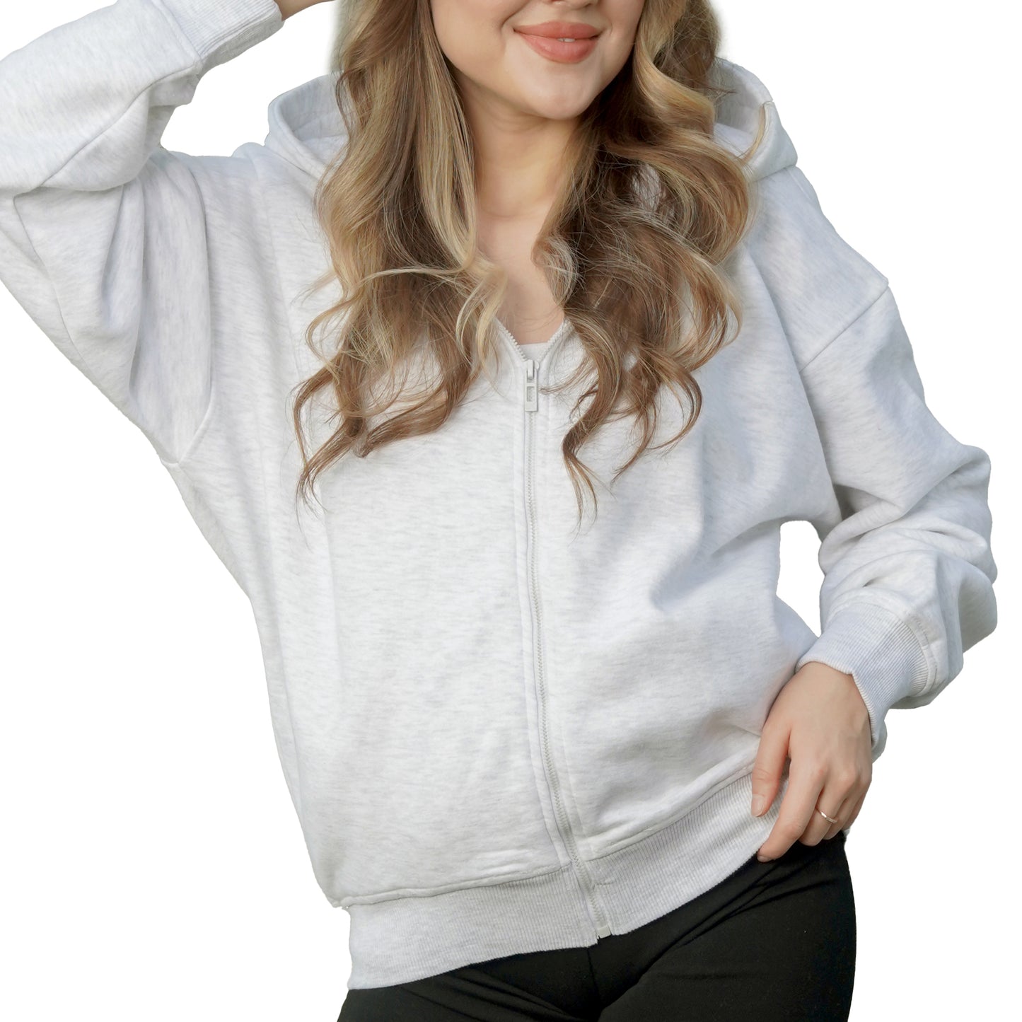 Zip Up Hoodie - Black.