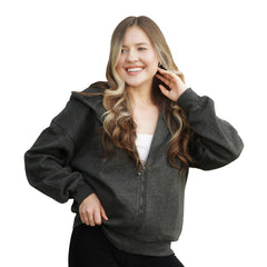 Zip Up Hoodie - Charcoal