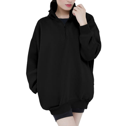 Quarter Zip SweatShirts - Bleached Grey
