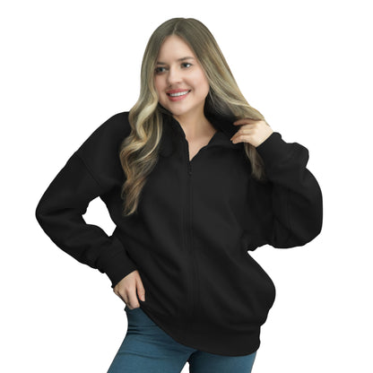 Zip Up Hoodie - Black.