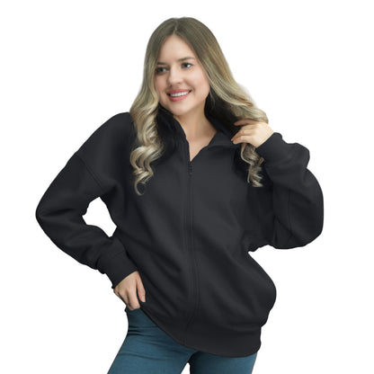 Zip Up Hoodie - Black.
