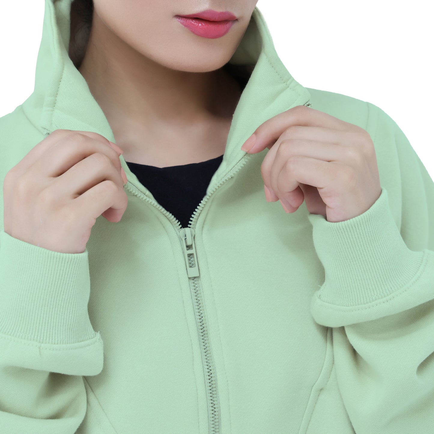 Half Zip Sweatshirts - Oatmeal