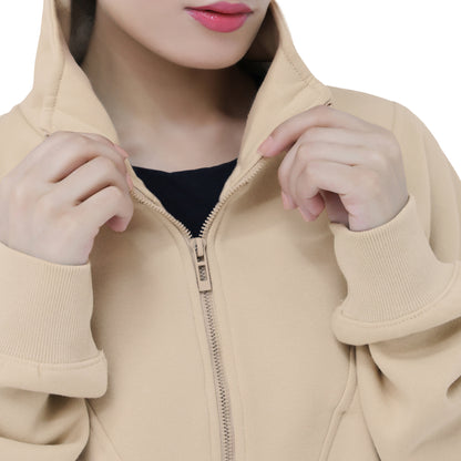 Half Zip Sweatshirts - Oatmeal