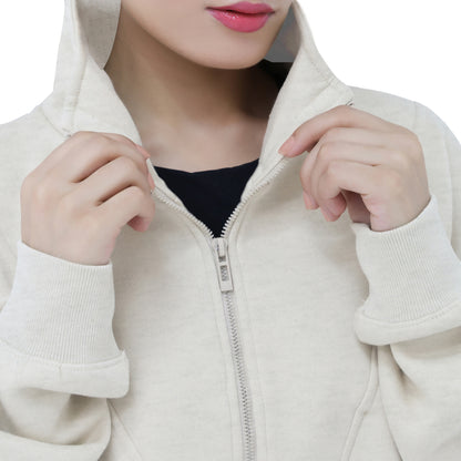 Half Zip Sweatshirts - Oatmeal