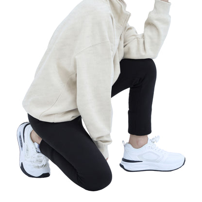 Half Zip Sweatshirts - Oatmeal