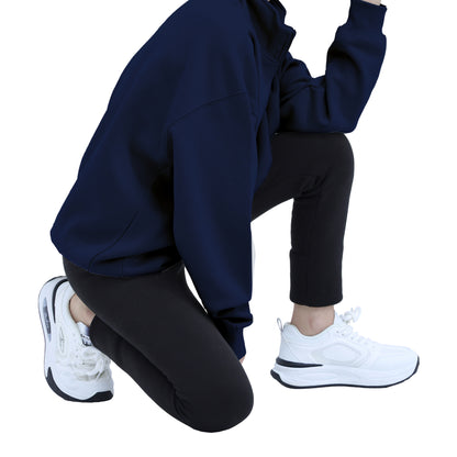 Half Zip Sweatshirts - Oatmeal