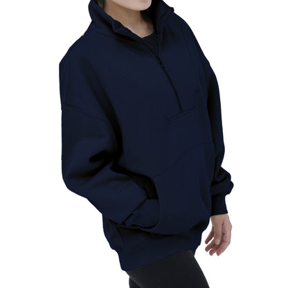 Half Zip Sweatshirts - Oatmeal