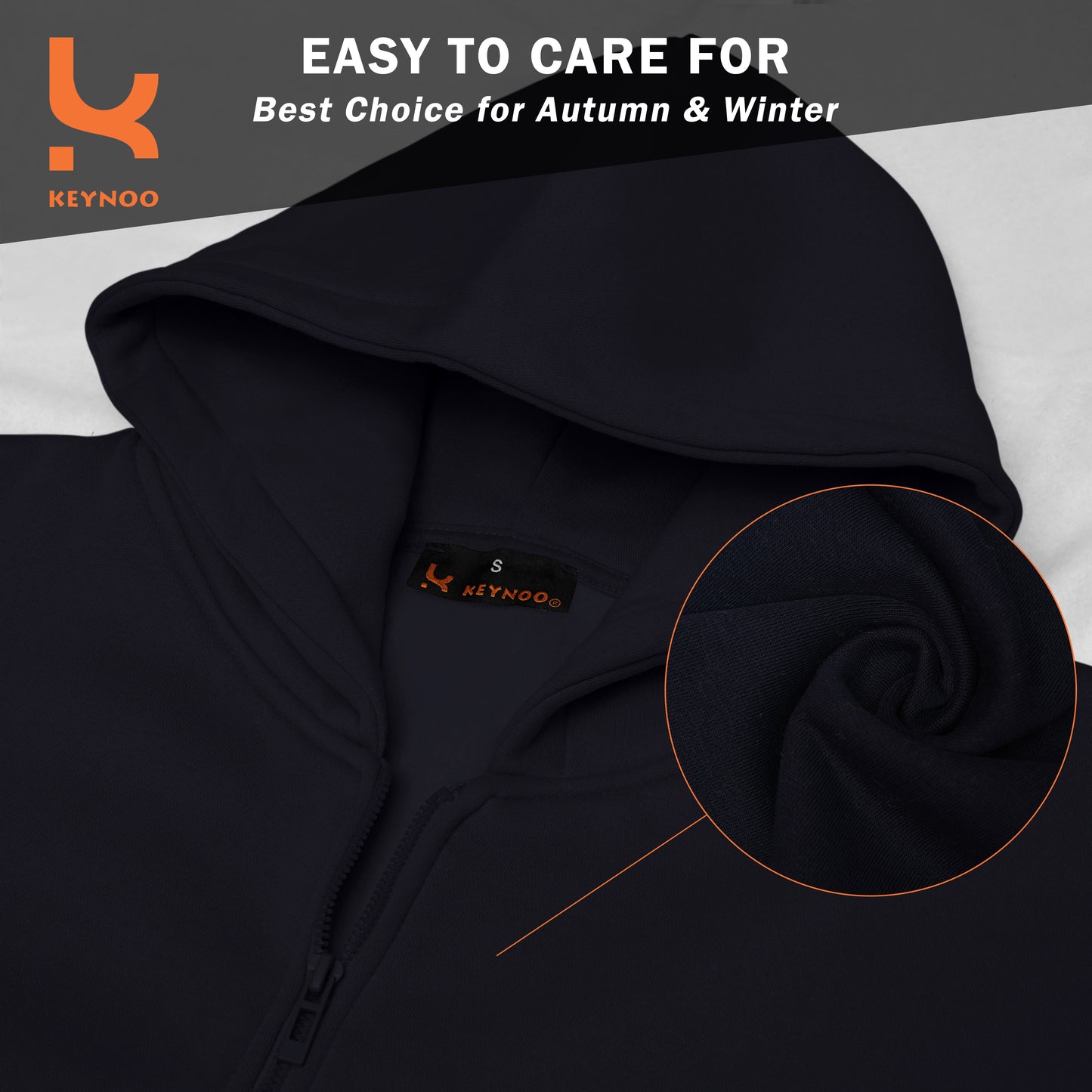 Zip Up Hoodie - Black.