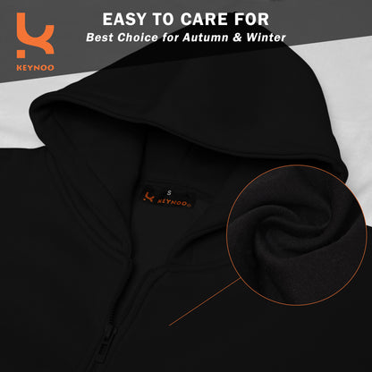 Zip Up Hoodie - Black.