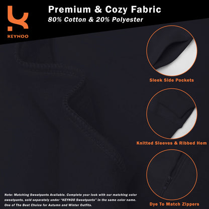 Zip Up Hoodie - Black.