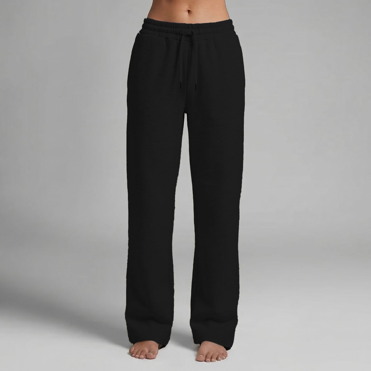 Sweatpant Open Bottom- Charcoal