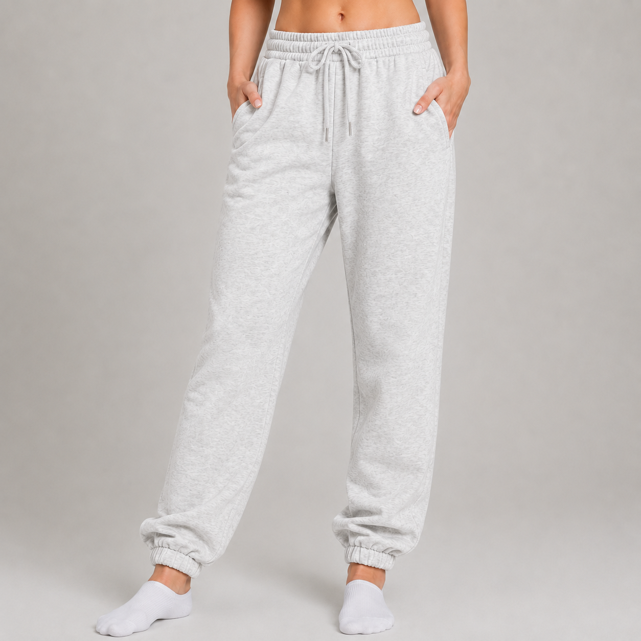 Sweatpant Elastic Bottom - Bleached Grey