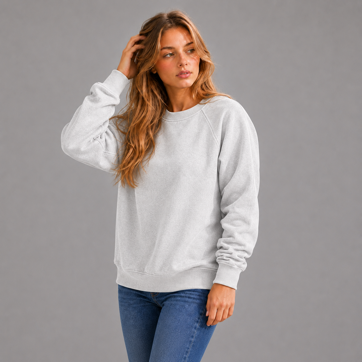 Crewneck Sweatshirt - Bleached Gray