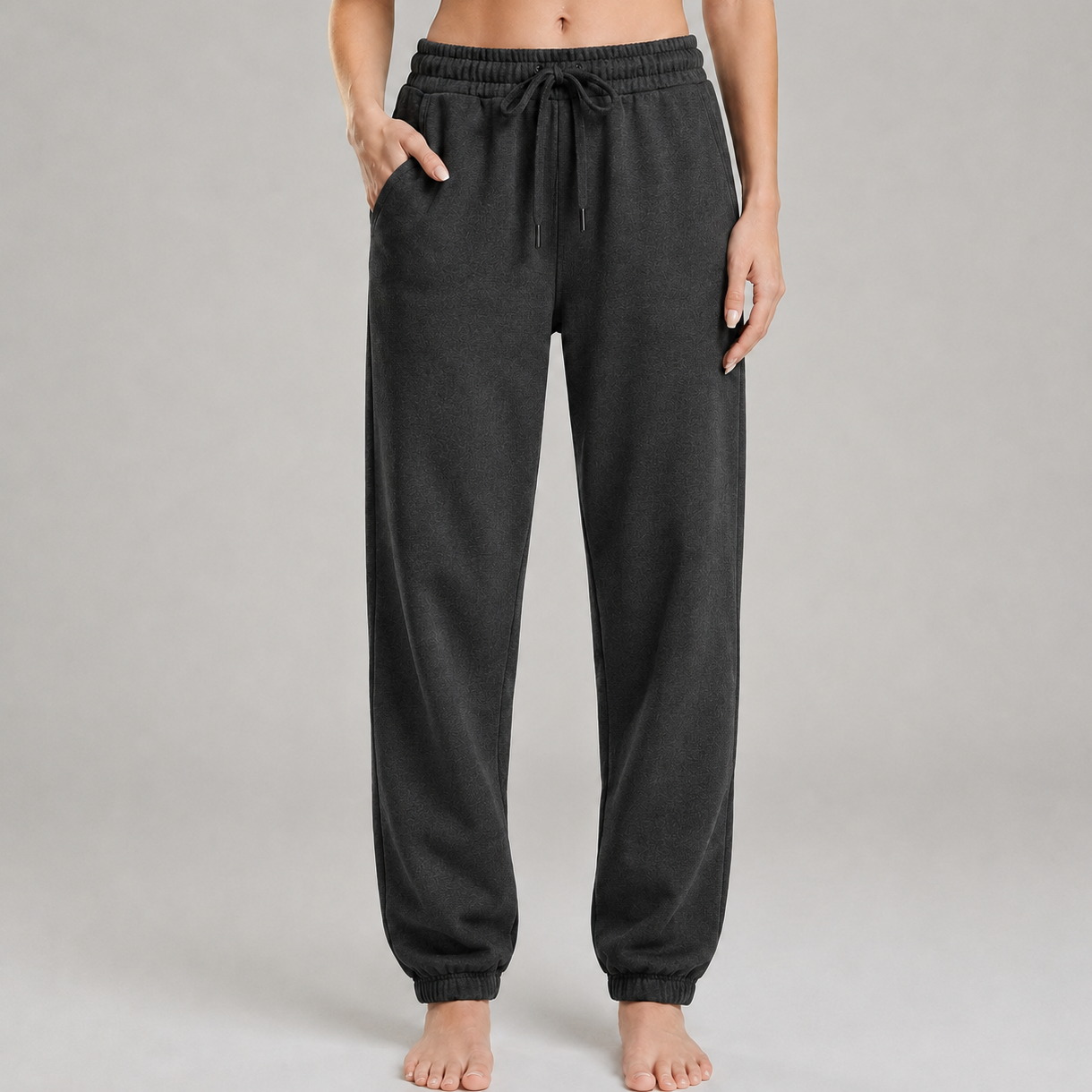 Sweatpant Elastic Bottom- Charcoal