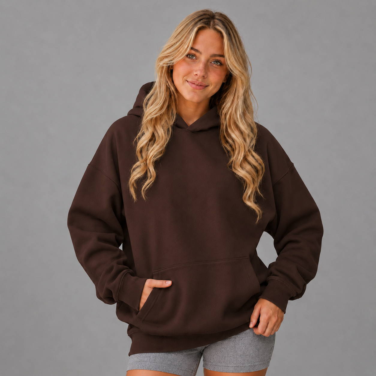 Oversized Pullover Hoodie – Chocolate