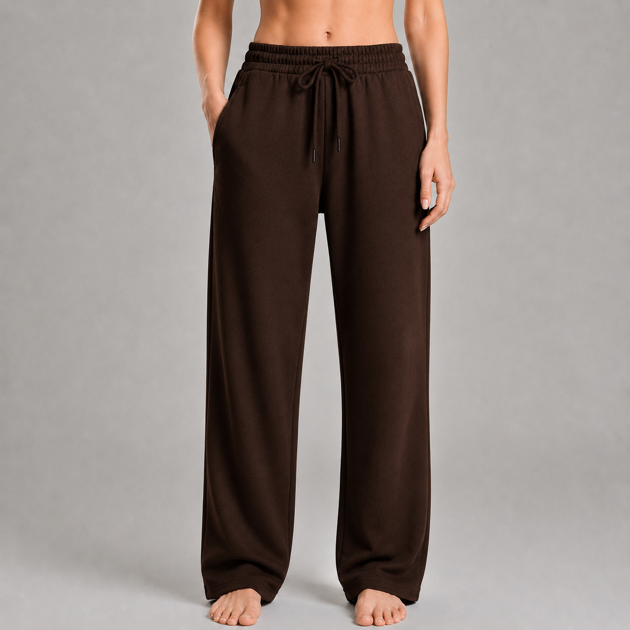 Sweatpan Open Bottom- Chocolate