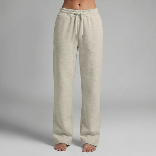 Sweatpant Open Bottom- Cream
