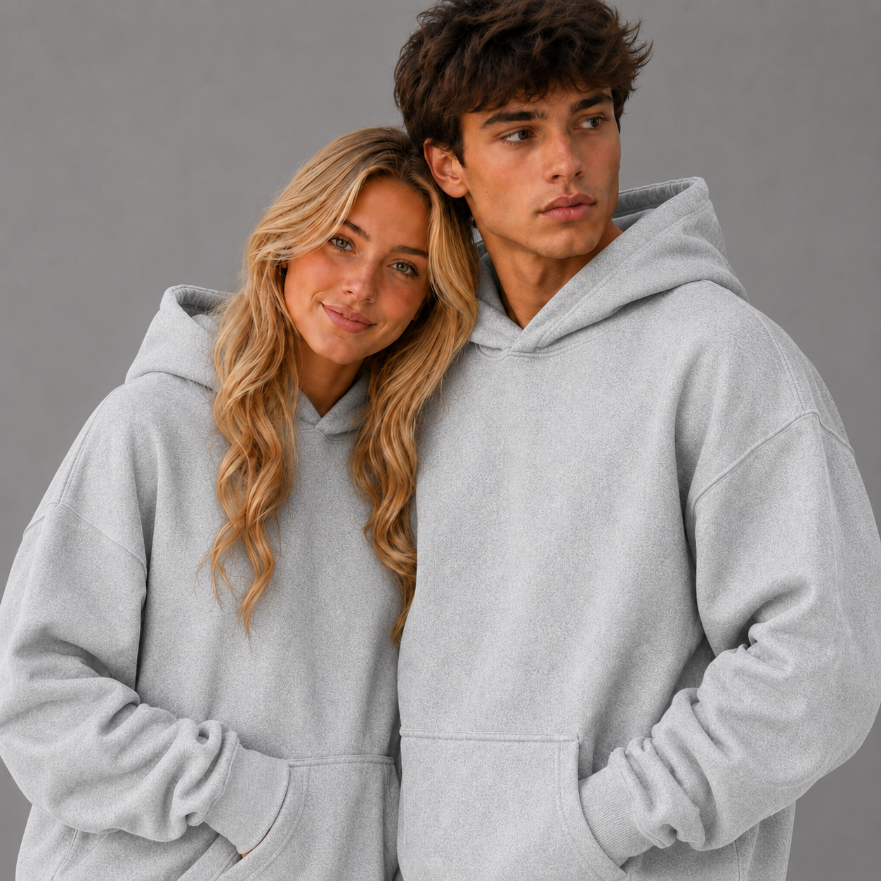Oversized Pullover Hoodie – Heather Grey