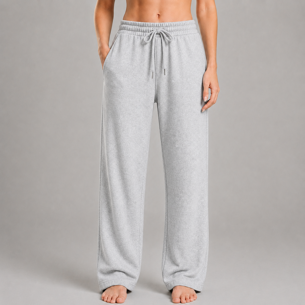 Sweatpant Open Bottom- Heather Grey