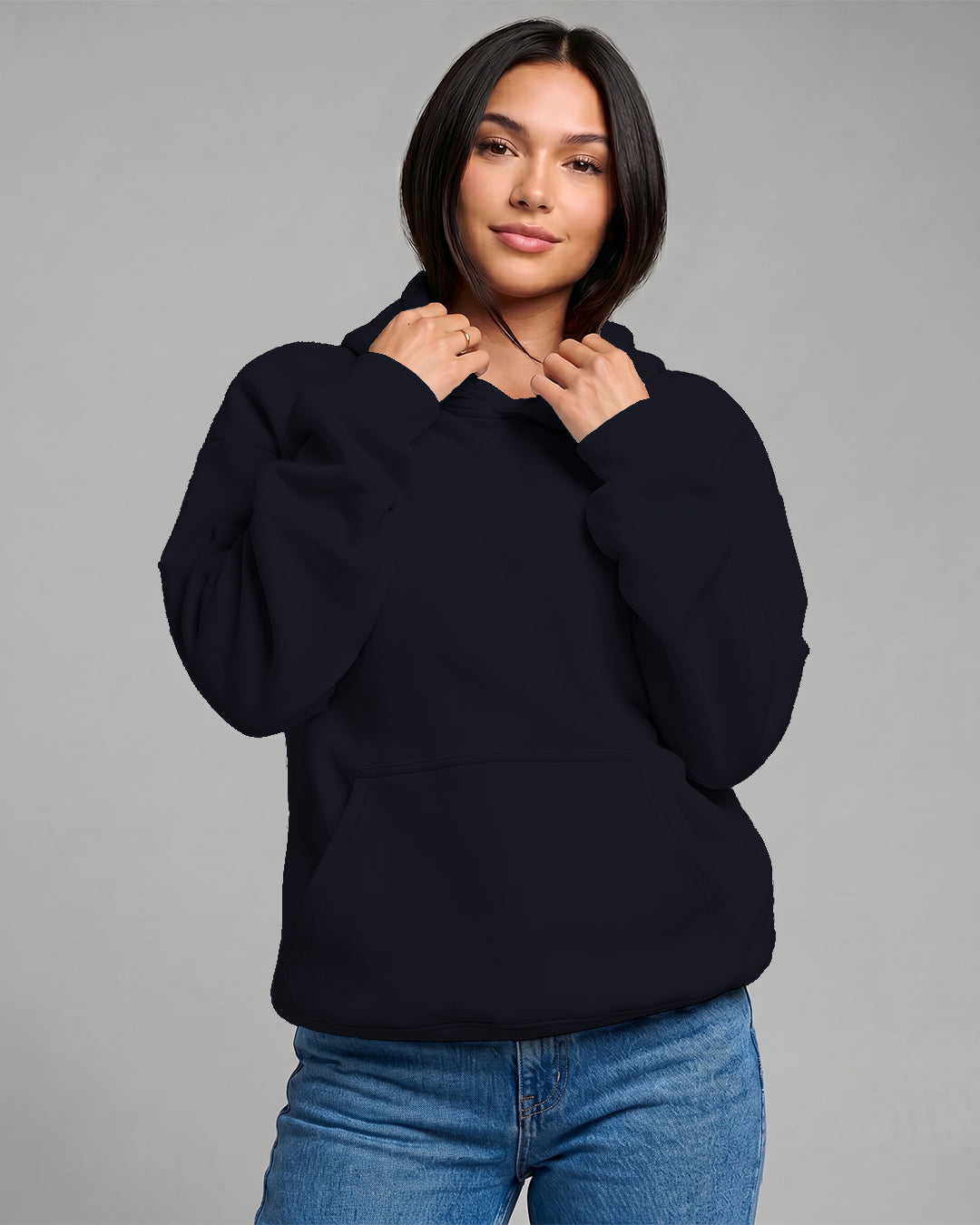 KEYNOO Oversized Pullover Hoodie – Navy