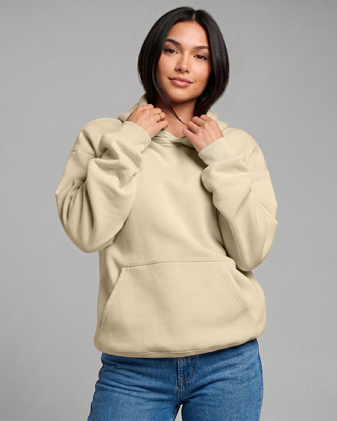 KEYNOO Oversized Pullover Hoodie – Stone