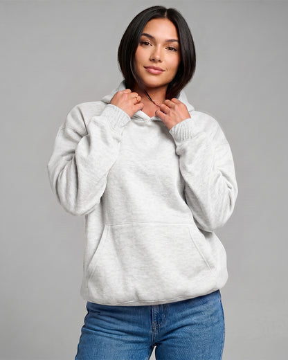 KEYNOO Oversized Pullover Hoodie – Bleached Grey