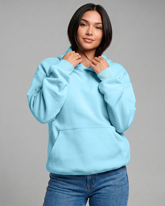 KEYNOO Oversized Pullover Hoodie – Sky Blue