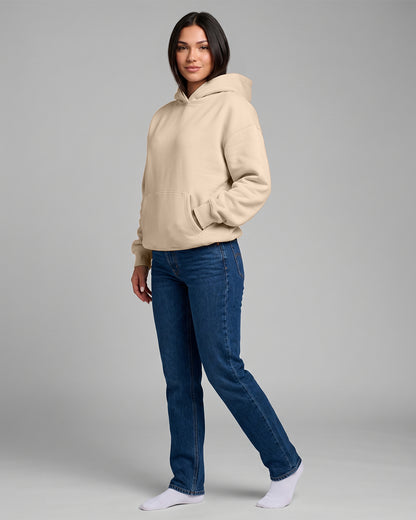 KEYNOO Oversized Pullover Hoodie – Oatmeal