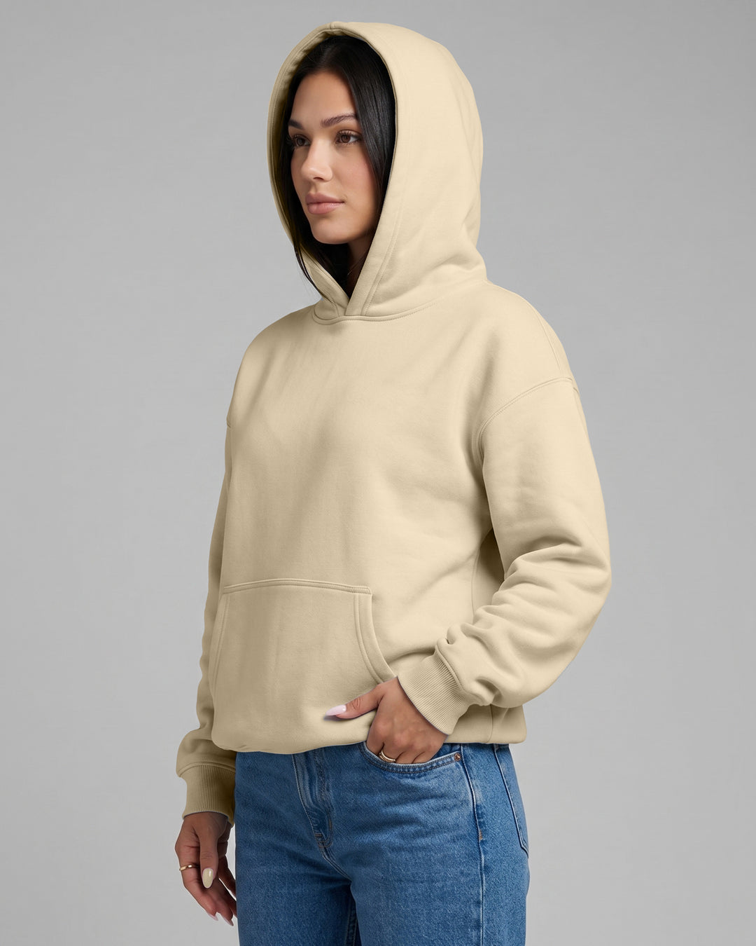 KEYNOO Oversized Pullover Hoodie – Stone
