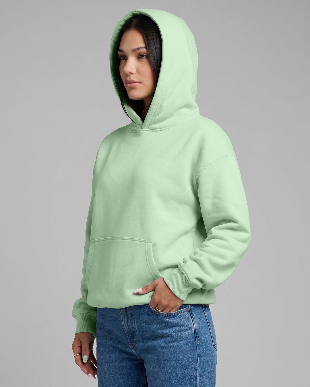 KEYNOO Oversized Pullover Hoodie – Mint