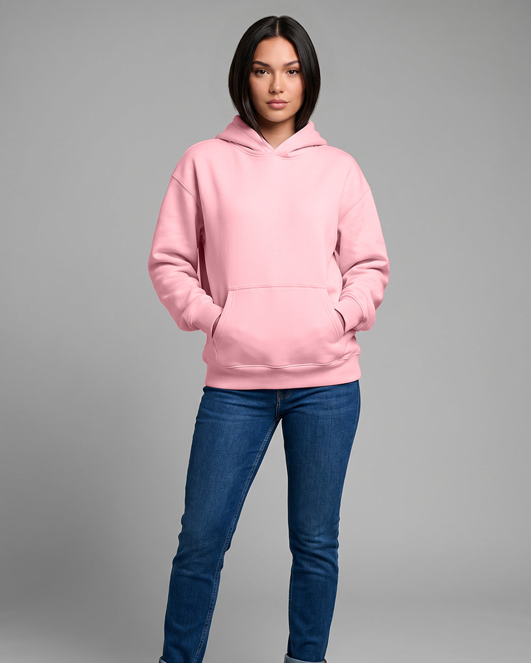 KEYNOO Oversized Pullover Hoodie – Pink