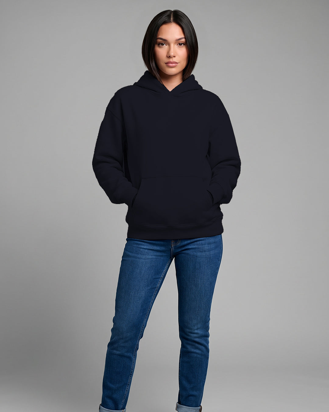 KEYNOO Oversized Pullover Hoodie – Navy