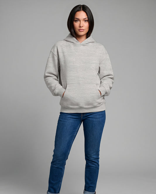 KEYNOO Oversized Pullover Hoodie – Heather Grey