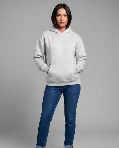 KEYNOO Oversized Pullover Hoodie – Bleached Grey