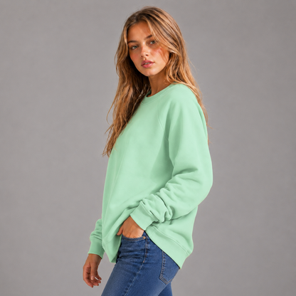 KEYNOO Oversized Crewneck Sweatshirt- Mint