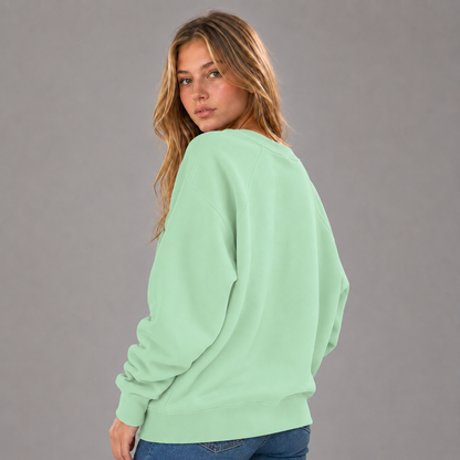 KEYNOO Oversized Crewneck Sweatshirt- Mint