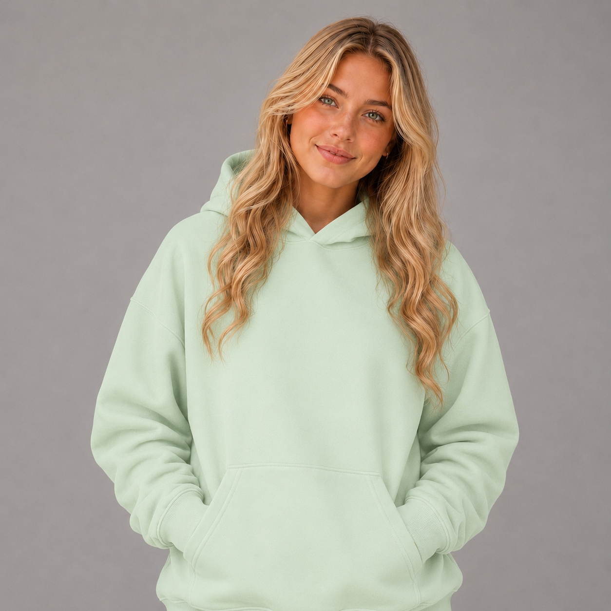 Oversized Pullover Hoodie – Mint