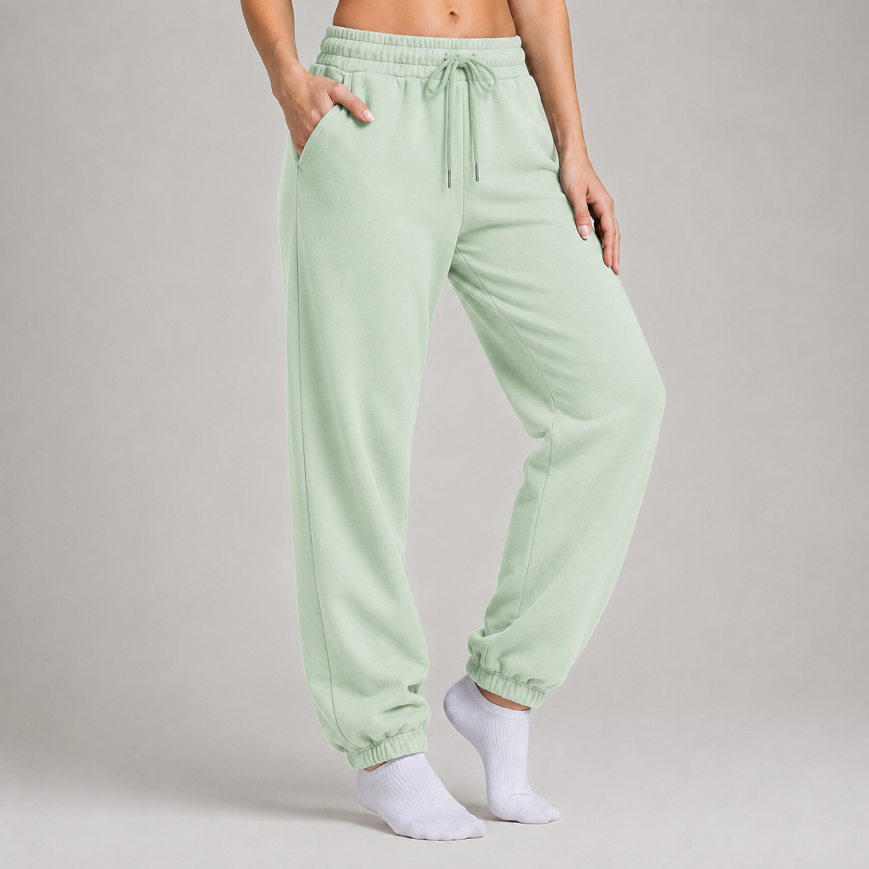 Sweatpants Elastic Bottom - Mint