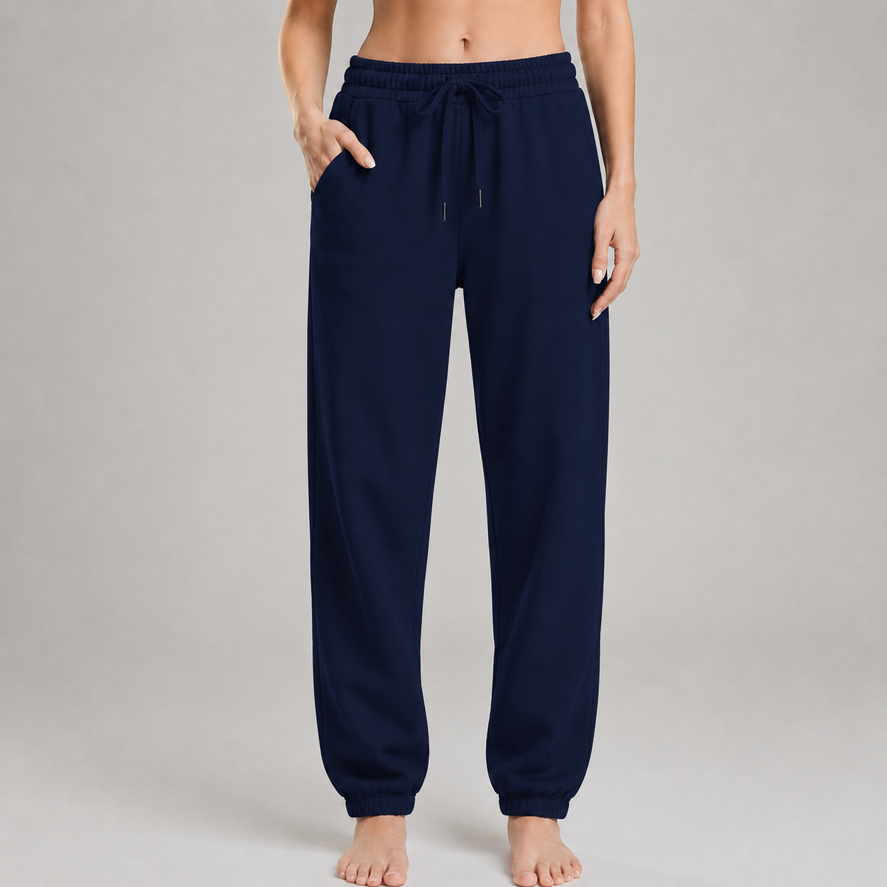 Sweatpant Elastic Bottom- Navy