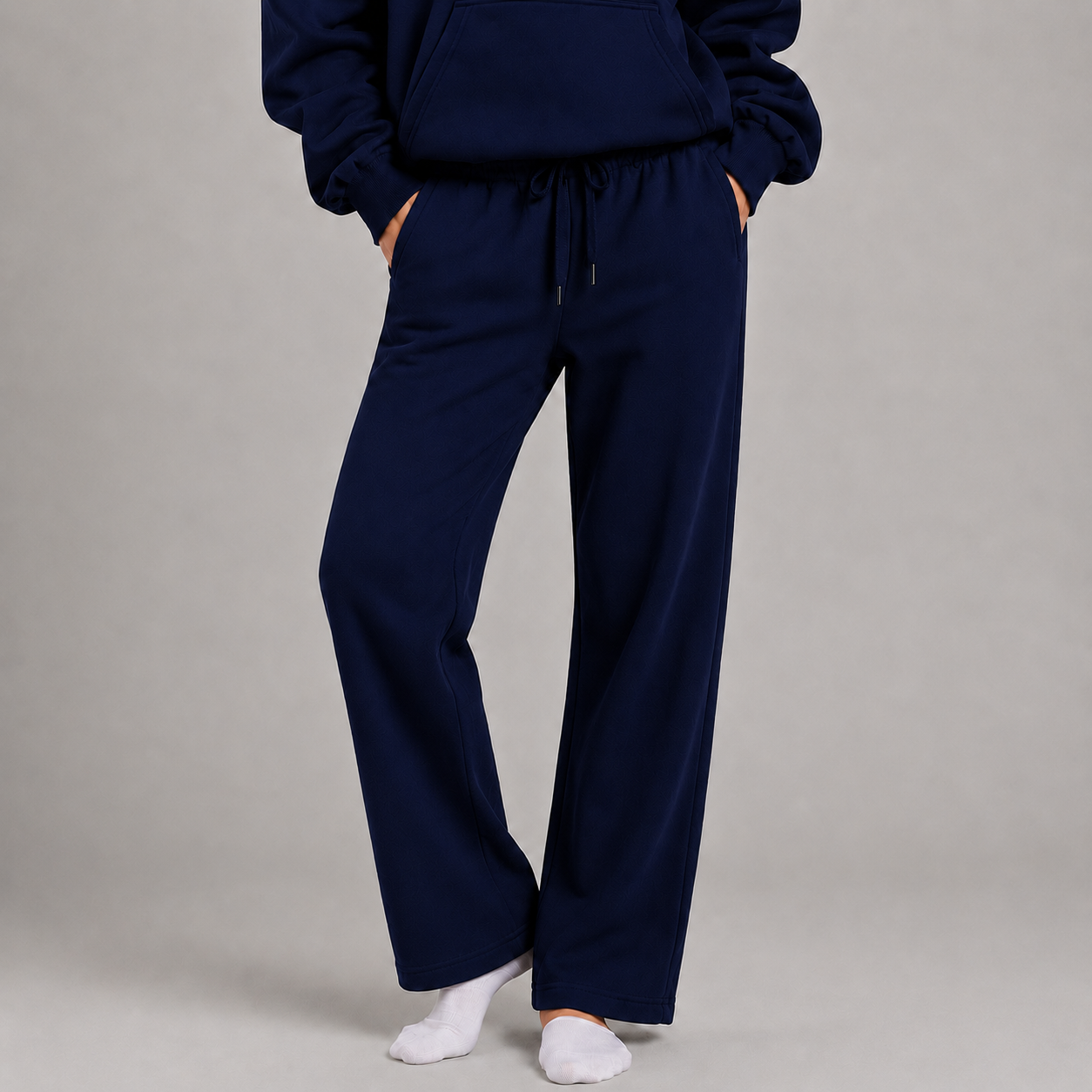 Sweatpant Open Bottom - Navy