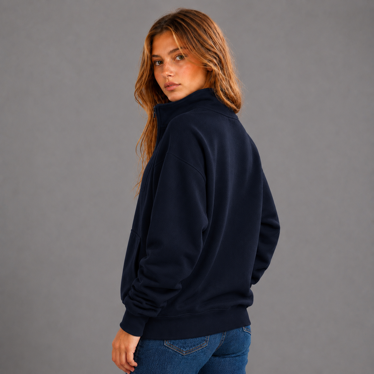 Half Zip Sweatshirt - Navy